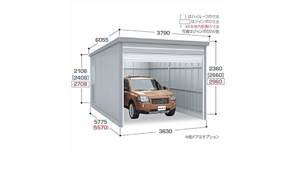 配送は関東 東海限定 イナバ物置 ガレーディア Grn 3657ｈ 一般型 シャッター車庫 ガレージ アーバンgm カーポート 車庫 Amazon