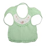 Refaxi かわいい授乳エプロンベビーボーイズガールズソフトコットンスモック唾液バンプビブグリーン