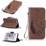 iPhone 6 / iPhone 6s ケース UNEXTATI 高品質 PUレザー 手帳型 ケース 財布型 ウォレット型 衝撃吸収 保護カバー カード収納 ホルダー ストラップ付き 横開 スタンド