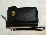 COACH 財布Campbell Black Leather Universal Zip Wallet [並行輸入品]