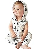 Domybestベビー服 ロンパース　ボディスーツ　カバーオール　男の子　女の子　かわいい　フード付き　ロンパース　ジャンプスーツ　ノースリーブ　カジュアル　春　夏　矢の柄　新生児　赤ちゃん　出産祝い
