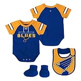 NHL新生児&乳児" Little d-man " Onesie、よだれかけ& Bootieセット ブルー