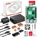 RasTech Raspberry Pi 5 16GB セット と 64GB メモリカード Pi 5 16gb 本体技適マーク付き 純銅製ヒートシンク インテリジェント調速ファン 5.1V 5A Type C電源 Micro HD Out ケーブル ABSケース USBカードリーダ スクリュードライバ 説明書 インストールの説明図