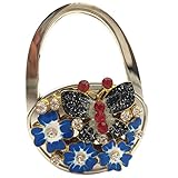 MagiDeal折りたたみ式楕円形バッグハンガーハンドバッグ安全テーブルフックバタフライインテリア3色 ブラック 0020001370115USA