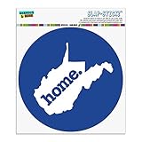 ウェストバージニアWVホームステートソリッドネイビーブルー公認ライセンス自動車用車窓ロッカーサークルバンパーステッカー