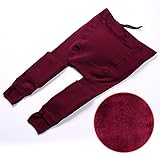 Spinas(スピナス) マタニティ レギンス 裏起毛 暖かくて 柔らかい 素材 トレンカ サイズ 調整 できます あったか ふわふわ 妊婦 産前 防寒 保温 選べる5カラー (レッド)