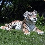 FRP　見つめる子タイガー / Tiger CuB - Lying Down　『動物園オブジェ　アニマルオブジェ　店舗・イベント向け』