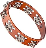 MEINL Percussion マイネル タンバリン Traditional Wood Tambourine Steel Jingles 2rows TA2AB 【国内正規品】