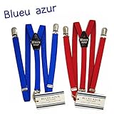 (ブルーアズール)BLUEU AZUR サスペンダー 日本製 M(110cm-150cm) 70:ブルー