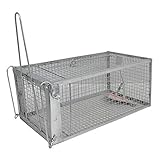 iimono117　小動物捕獲器 アニマルトラップ/ネズミ駆除 害獣 駆除 動物捕獲器 捕獲器 箱罠 トラップケージ 踏み板式 (S)