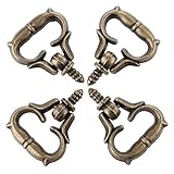 4個入り プルハンドル キャビネット取っ手 引き出し取っ手 ノブ 金具 装飾パーツ 29mm*23mm