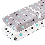 Stretchy Changing Pad covers-brolex 2パックジャージーニット変更パッドCovers For Girls Boys Changing Pad Cover グレー