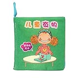 Tovadoo 布絵本 お出かけ絵本 服覚え コンパクト ソフト 布のおもちゃ 知育玩具 3ヶ月-3歳 知育玩具 プレゼント