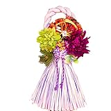 Azurosa(アズローザ） アーティフィシャルフラワー 花材 造花 ギフト リース 枯れない花 お正月 飾り しめ縄 紫ダリア 緑ダリア 松