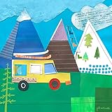 Oopsy Daisy On The Road Mountainsストレッチキャンバス壁アートby Jill McDonald 14 by 14-Inch PE1271