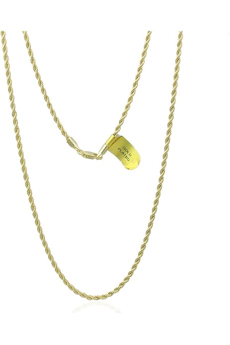 Gold chain necklace, 3MM French rope 