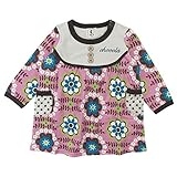 【秋冬物】 chocola(ショコラ) ガーゼ天竺ヨーク切替総柄長袖ワンピース 110cm /ピンク NO.CH-1511-58025