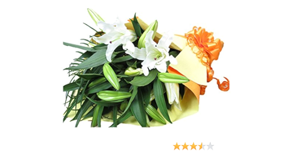 Amazon 花 カサブランカ 花束 プ 誕生日プレゼント 女性 誕生日 フラワー サンモクスイの手作り 花束 オンライン通販