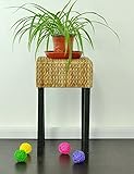 CHAOXIANG フラワーポットシェルフラタンチェアフロアタイプシングルレイヤーフラワーシェルフヨーロッパスタイル屋内シンプルシェルフ (色 : ベージュ, サイズ さいず : 33cm*33cm*