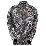 Sitka Gear Youth Core Midweight Mockシャツ長袖ポリエステルブレンド