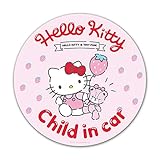 ハローキティ マグネットステッカー スタンダードデザイン【CHILD IN CAR】CHILD丸型15cm