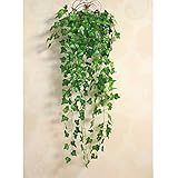 ADSRO Artficial壁Floral Vine Lvyシルクフェイク花プラスチックグリーンリーフRattan 2W094107HSB8992