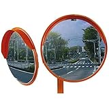 ステンレスカーブミラー　丸型２面鏡　490φ　道路反射鏡
