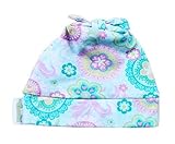 Woombie Cotton Double Knot Beanie Hats, Spring Fling, 0-6m by Woombie [並行輸入品]