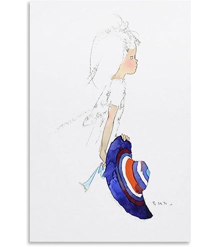 Amazon.co.jp: 色紙絵 少女絵 子ども絵【いわさきちひろの世界】額装品