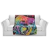 ブランケットウルトラソフトFuzzy 4サイズ！DIANOCHEデザインからby Dean Russo Maltese Dog 10ホームデコレーションユニークなデザイナーアーティスティックスタイリッ