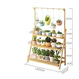 木製 プラント スタンド棚 フラワー ラック 鍋, 竹 庭の階層 木製を棚します。 屋内 屋外 盆栽 表示 ホルダー-A
