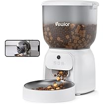 Amazon | VEWIOR 自動給餌器 10秒録音 1日20食 猫犬対応 4L 大容量 300