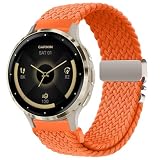 [AiMaoo] 時計バンド Garmin Venu 4 41mm/Venu 3S 2S/Forerunner 265S/255S/255S Music/Vivoactive 4S 対応 替えベルト 18mm 伸縮性 ナイロンパラシュートバックル編みバンド 男女兼用 Huawei Watch 5 42mm/GT 5 4 (41mm)/GT 5 Pro 42mm 用 (グリーン)