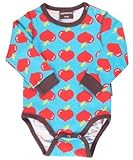 北欧ベビー服 長袖 ロンパース ボディスーツ オーガニックコットン 秋冬 Maxomorraマクソモーラ LovelyApples 女の子 60cm 70cm 80cm (62/68)