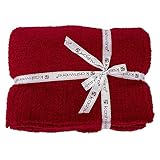 カシウェア KASHWERE ブランケット ソリッド スロウ ふわふわ タオルケット T-30-013-52 クランベリー BLANKET SOLID THROW Cranberry [並行輸入品]