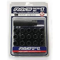 Amazon | 【RAYS】レーシングナット 17HEX M12×P1.25 BK(ブラック 