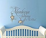 No More Monkeys Jumping on the bed壁デカールビニール壁ステッカー保育園ベビーキッズ部屋壁装飾