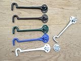 IRONMONGERY Worldâ 6 / 150 mm Cast Iron従来キャビンフックと目Shedゲートドアラッチロックホルダー(ブルー) by ironmongery世界