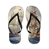 jkyuko古いSailing Boat Flip Flops カラー: ブルー