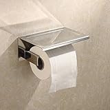 Fuloon　トイレットペーパーホルダー　ステンレス鋼製　黒＆白＆銀色　紙巻器　ワンタッチ　バスルーム用品 (銀色)