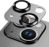 iPhone 15/iphone 15plusカメラフィルム アルミ合金製＋AR高透過率強化ガラスレンズカバー 0.25mm超薄 一体型レンズ保護フィルム アイフォン15/15plus用カメラ保護フィルム 2眼 レンズ保護ケース 防爆裂 ・耐衝撃・スクラッチ防止・露出オーバー防止・ケースに干涉なし（ブラック）