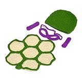 PANCY ベビー服 ベビー用 かめ コスチューム 寝相アート 新生児 着ぐるみ 4点セット 出産祝い プレゼント 紫