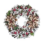 彩か SAIKA 【クリスマス】 リース 白 茶 赤 ホワイト ブラウン レッド デコレーション 飾り Ring shell Garland Wreath S (Natural) CXQ-125Sn