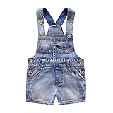 kidscoolベビー& Little Boys / Girls Cute 6つポケットよだれかけデニムショートオーバーオール US サイズ: M カラー: ブルー