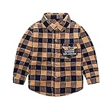[FERE8890] 男の子 シャツ 長袖 子供 長袖シャツ カジュアル チェック 柄 Yシャツ トップス フォーマル イエロー 120#(身長じゃない)