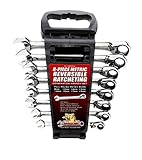 Cougar Pro M8MRCW Metric Full Polish Ratcheting Combination Wrench Set, 8mm - to 19mm (8-Piece) [並行輸