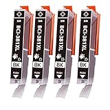 キャノン用 BCI-381BK BCI-381XLBK 互換インクカートリッジ 大容量/ブラック/4本セット/残量表示/個包装 対応機種:TS8130 TS8230 TS8330 TS8430 TS6130 TS6230 TS6330 TS7330 TS7430 TR7530 TR9530 TR8530 TR8630 TR703