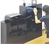 鏡面キャビネット 【縦６枚扉タイプ】 汚れに強い鏡面仕上げ (ブラック)