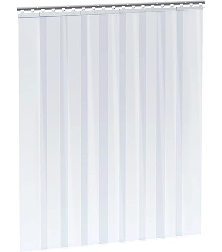 PVC Strip Door Curtain Kit - Clear Freezer Door Curtains For Warehouse, Garage & Industrial Use