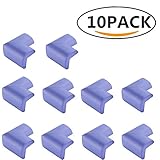 幸せな コーナークッション 角 衝撃吸収 ケガ防止 弾力抜群 L字 机・テーブル・イスなどの家具に適用 コーナーガード 赤ちゃん・年寄りの方をケア 両面テープ付き 違和感なし 10個 全14色 (紫色